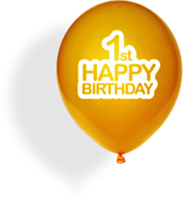 Happy Birthday With Yellow Balloon