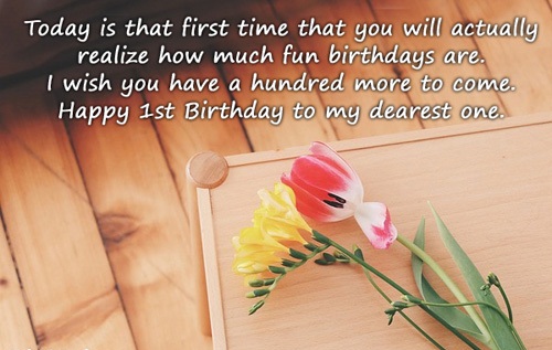 Happy First Birthday To My Dearest One