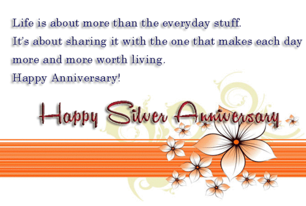 Happy Silver Anniversary With Love