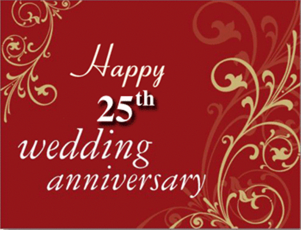Happy Twenty Fifth Wedding - Animated Pic
