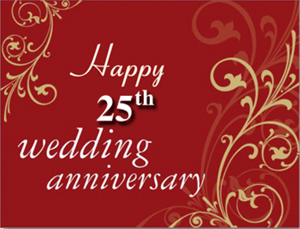 Happy Twenty Fifth Wedding – Animated Pic - Wishes, Greetings, Pictures –  Wish Guy