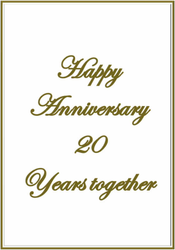 Happy Twentyth Annniversary Years Together
