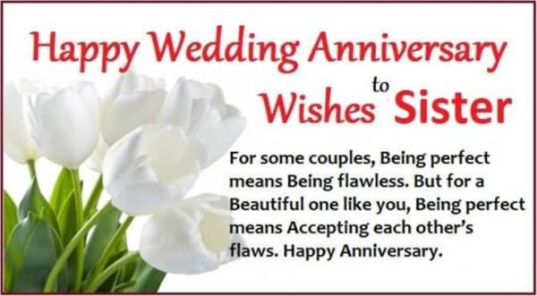 Happy Wedding Anniversary For Sister