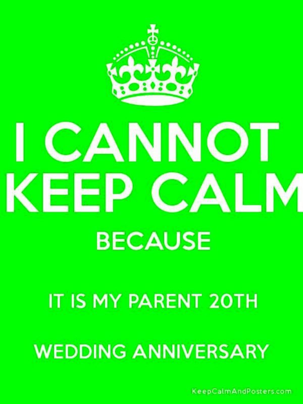 I Cannot Keep Calm