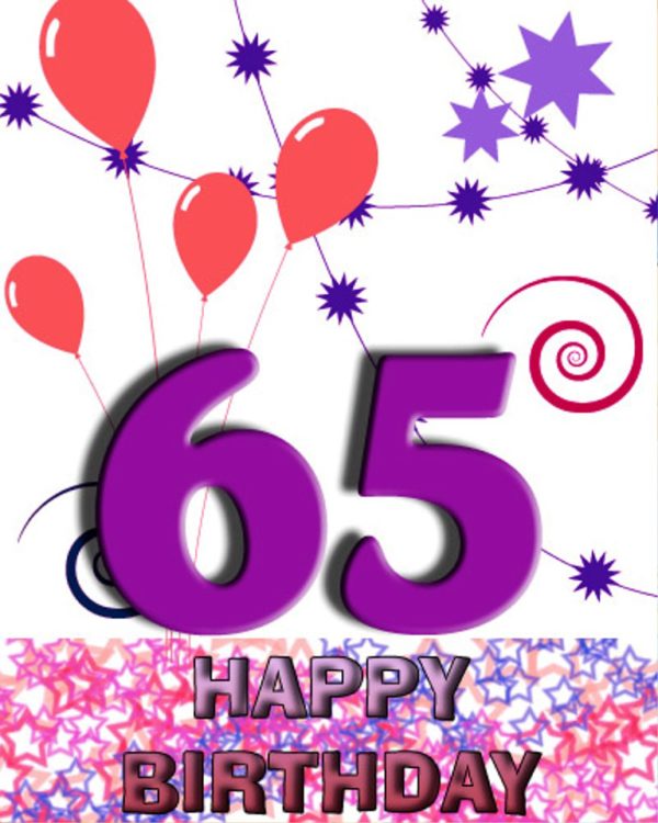 Image Of Sixty Fifth Birthday