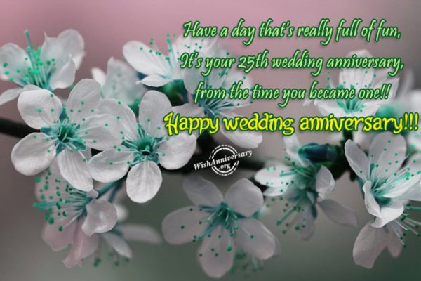 It's Your Twenty Fifth Wedding Anniversary