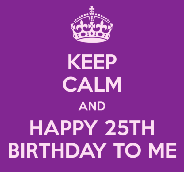 Keep Calm And Happy Twenty Fifth Birthday