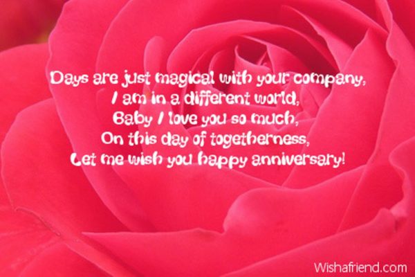 Let Me Wish You Happy Anniversary