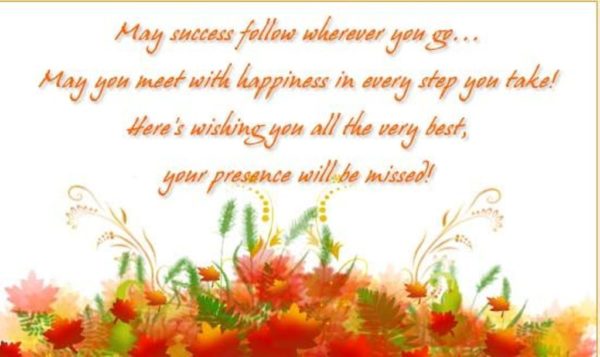 May Success Follow Wherever You Go