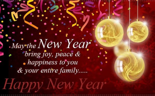May The New Year Bring Joy And Peace