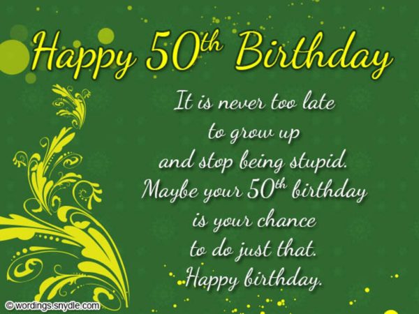 Maybe Your Fiftieth Birthday Is Your Chance