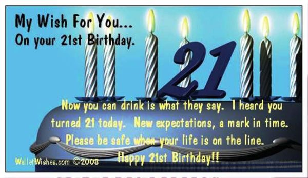 My Wish For You On Your Twenty One Birthday