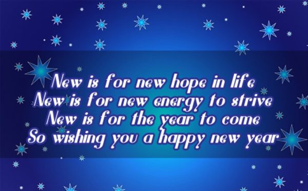 New Is For New Hope In Life