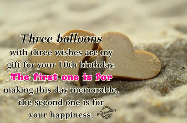 Three Balloons With Three Wishes