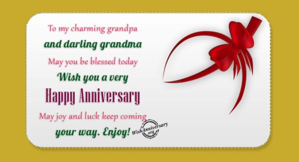 To My Charming Grandpa And Darling Grandma