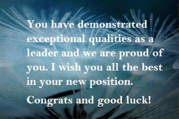 We Are Proud Of  You