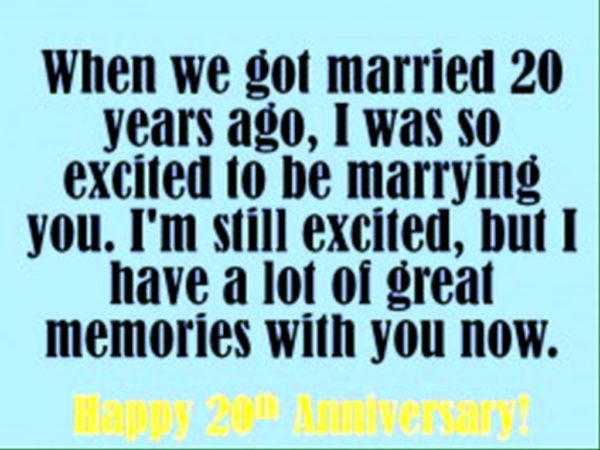 When We Got Married Twenty Years Age