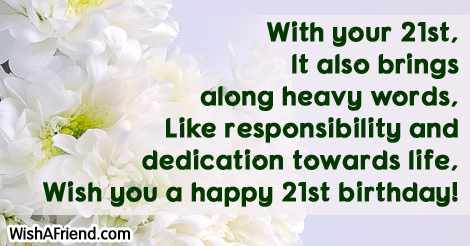 Wish You A Happy Twenty One Birthday