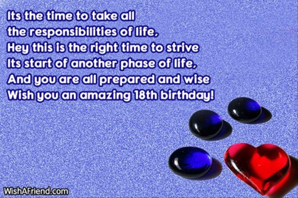 Wish You An Amazing Eighteen Birthday