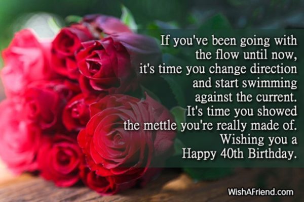Wishing You A Happy Forty Birthday