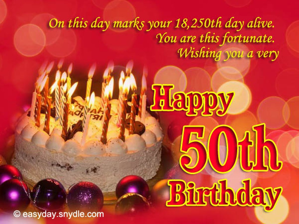 Birthday Wishes For Fifty Year Old - Wishes, Greetings, Pictures – Wish Guy