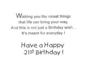 Wishing You The Nicest Things