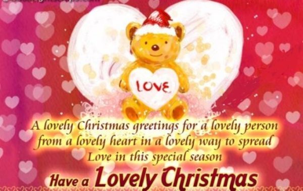 A Lovely Christmas Greetings For A Lovely person