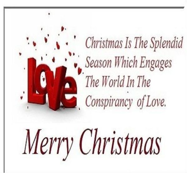 Christmas Is The Splendid Season Which Engages The world In Love Conspirancy