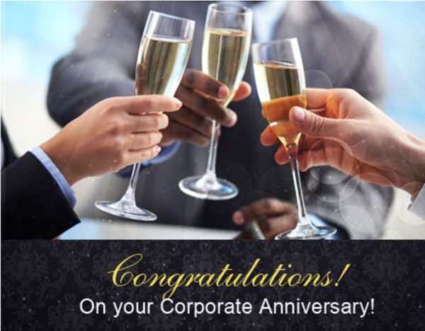 Congratulation On Your Corporate Anniversary