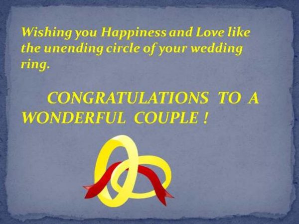 Congratulation TO A Wonderful Couple