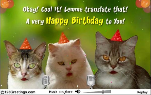 Cool It Lemme Translate That A Very Happy B irthday