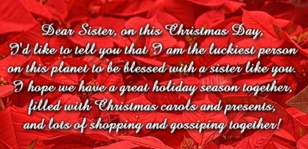 Dear Sister On This Christmas Day