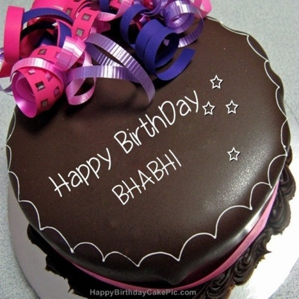 Happy Birthday Bhabhi With Cake