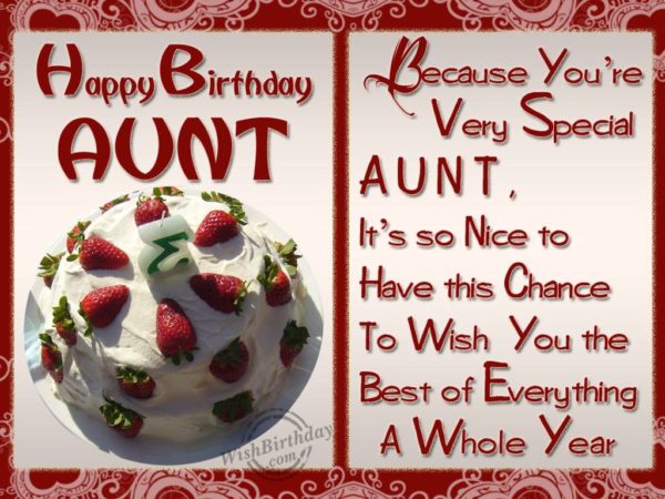 Happy Birthday Dear Aunt