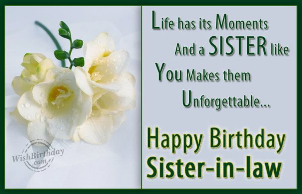 Happy Birthday Dear Sister-in-law