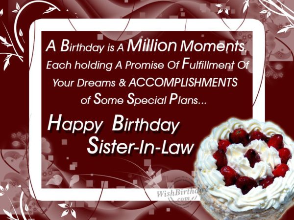 Happy Birthday Loving Sister-In-Law