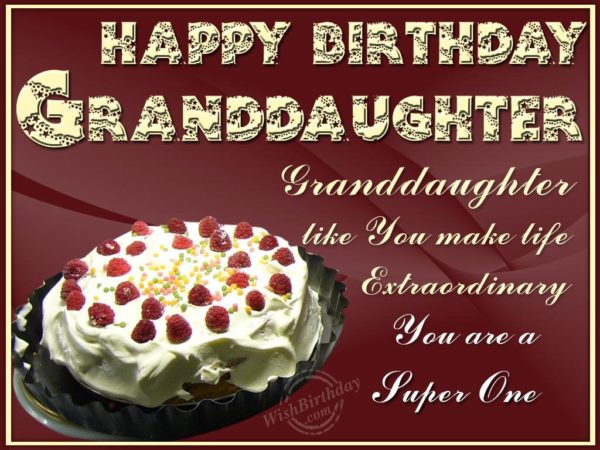 Happy Returns Of The Day Dear Granddaughter