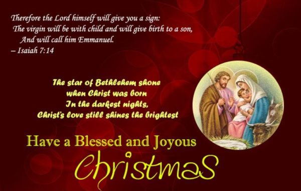 Have A BlessedAnd Joyous  Christmas