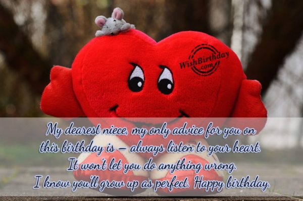 I Know You Will Grow Up As Perfect – Happy Birthday Niece