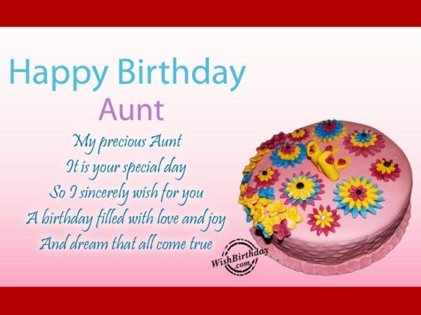 My precious aunt it is your special day