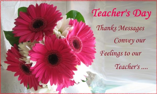 Thanks Message Convey Our Feelings To Our Teacher's