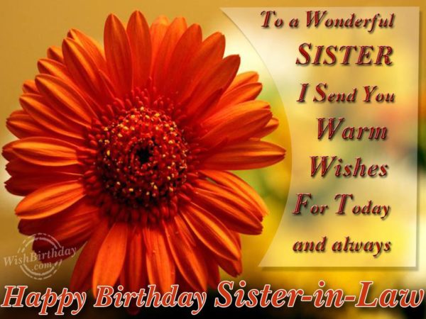 To A Wonderful Sister-in-law