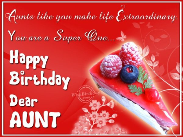 Very Happy Birthday Dear Aunt