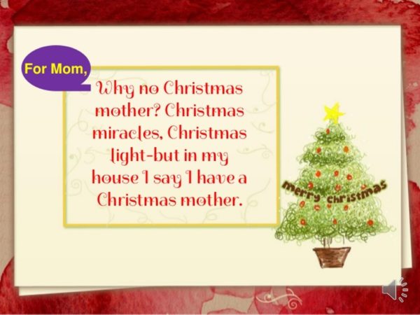 Why No Christmas Mother
