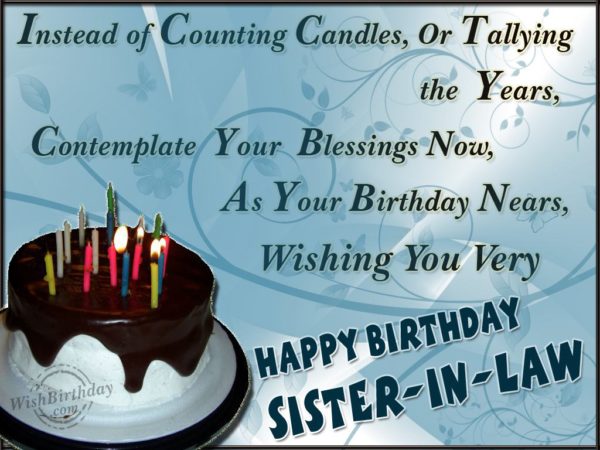 Wishing A Very Happy Birthday To Dear Sister-In-Law