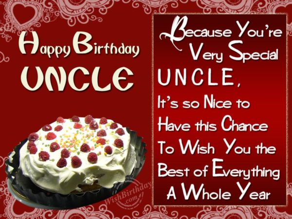 Wishing Special Birthday To A Special Uncle