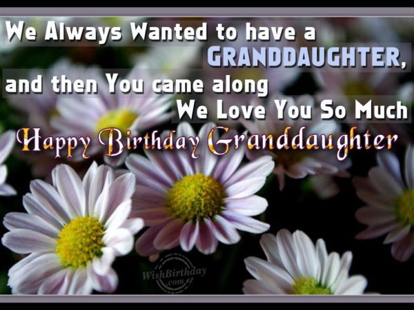 Wishing Special Birthday To My Special Granddaughter