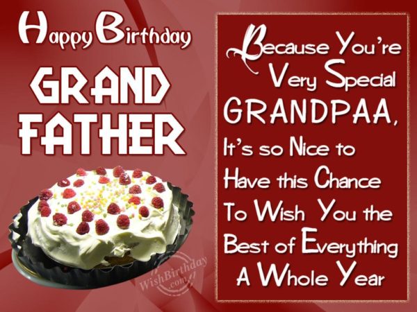Wishing Special Birthday Wishes For Special Grandfather