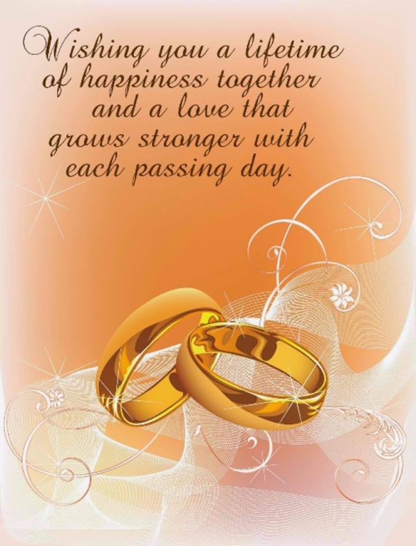 Wishing You A Lifetime Of Happiness Together