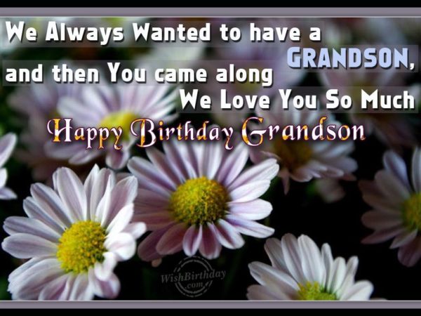 Wishing You Happy Birthday My Loving Grandson